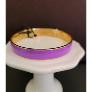 J. Crew Purple Enamel Bangle on‎ a Gold Tone Base Bracelet New with Tags